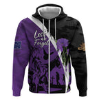Australia ANZAC Day Zip Hoodie Animals of War - Lest We Forget
