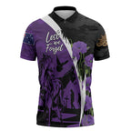 Australia ANZAC Day Zipper Polo Shirt Animals of War - Lest We Forget