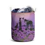 Australia ANZAC Animal Heroes Laundry Basket Purple Poppies