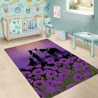 Australia ANZAC Animal Heroes Area Rug Purple Poppies
