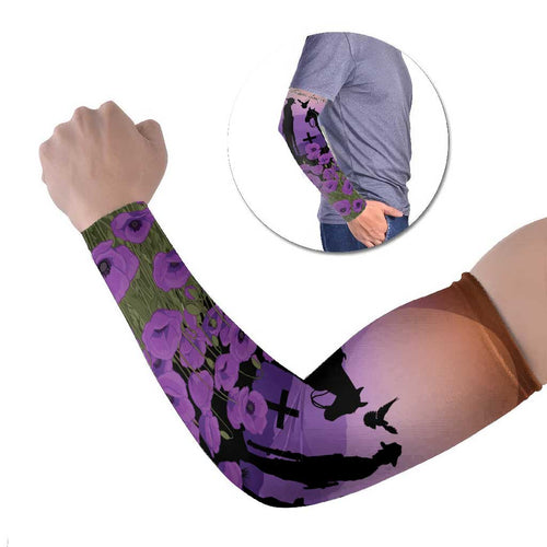 Australia ANZAC Animal Heroes Arm Sleeves Purple Poppies