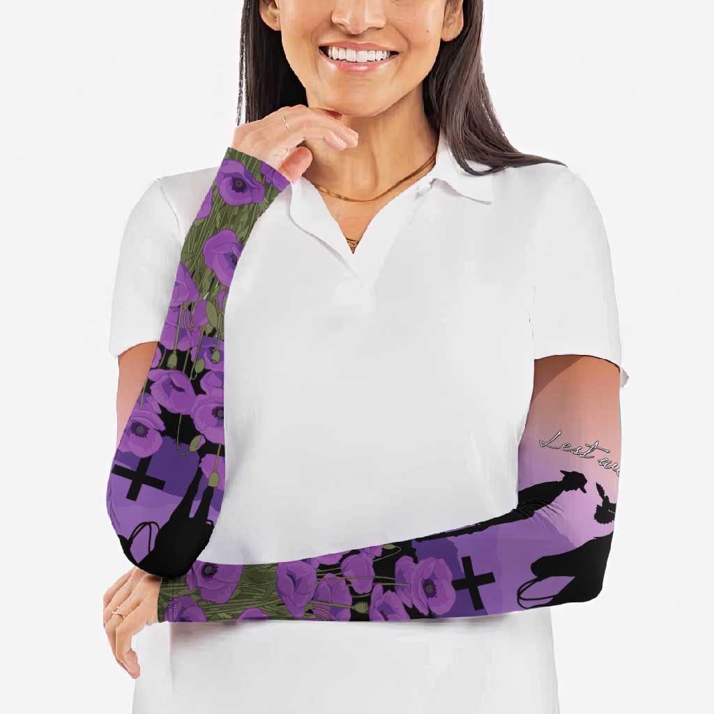 Australia ANZAC Animal Heroes Arm Sleeves Purple Poppies
