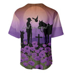 Australia ANZAC Animal Heroes Baseball Jersey Purple Poppies