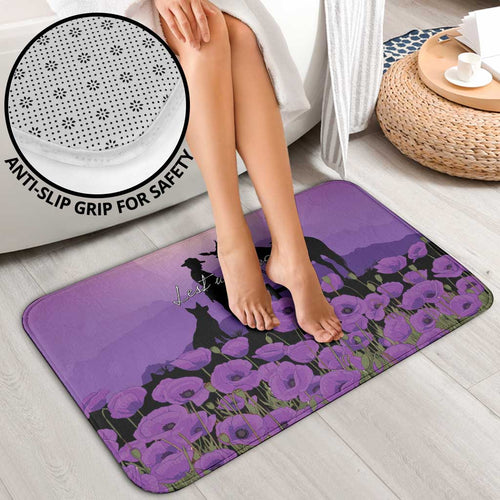 Australia ANZAC Animal Heroes Bathroom Set Purple Poppies