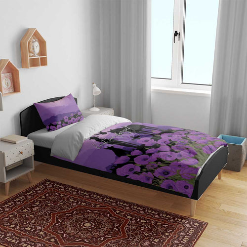 Australia ANZAC Animal Heroes Bedding Set Purple Poppies
