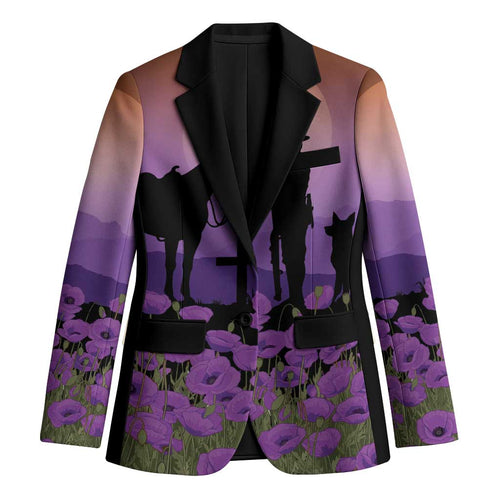 Australia ANZAC Animal Heroes Blazer Purple Poppies