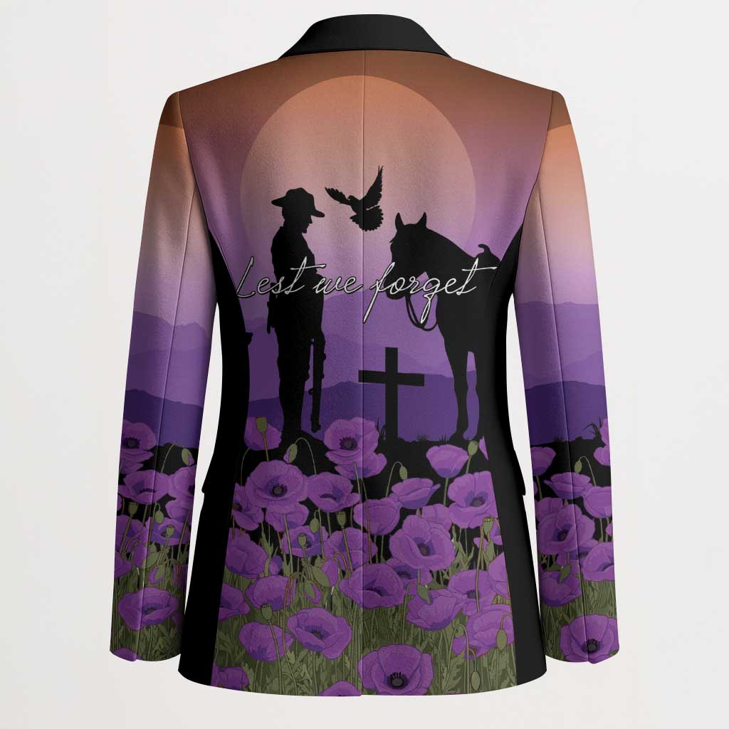 Australia ANZAC Animal Heroes Blazer Purple Poppies
