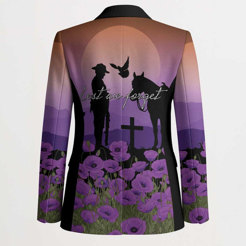 Australia ANZAC Animal Heroes Blazer Purple Poppies