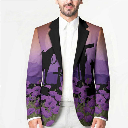 Australia ANZAC Animal Heroes Blazer Purple Poppies