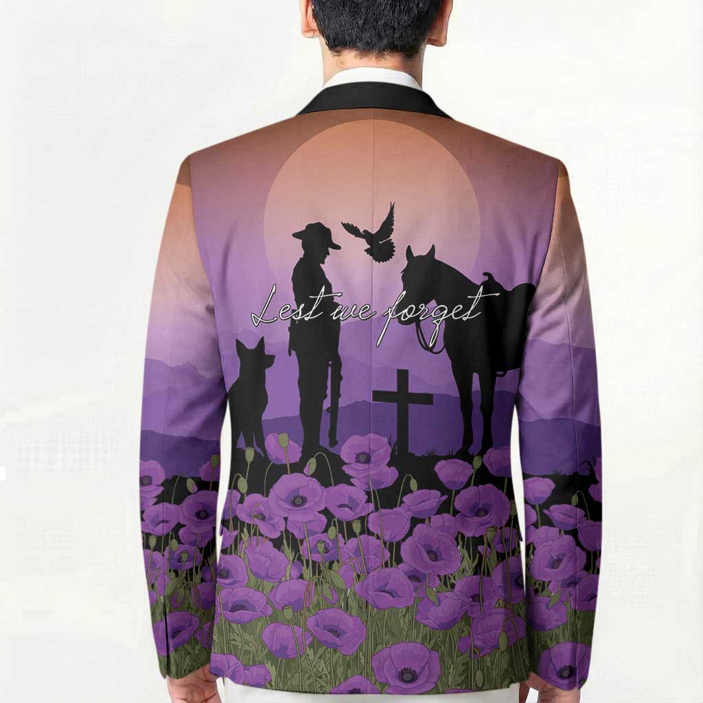 Australia ANZAC Animal Heroes Blazer Purple Poppies