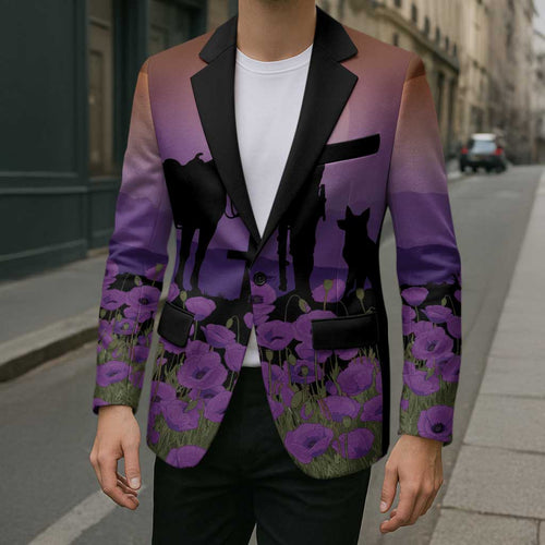 Australia ANZAC Animal Heroes Blazer Purple Poppies