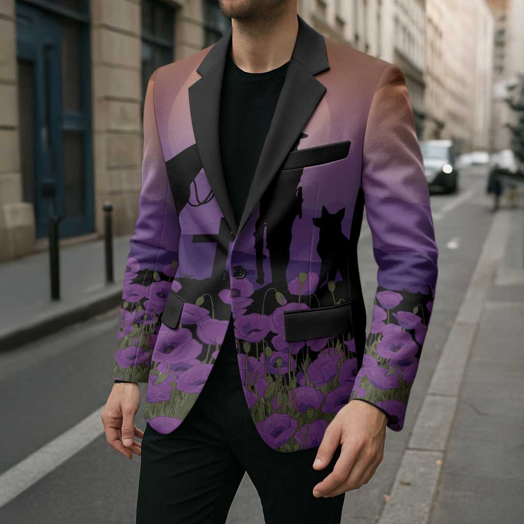 Australia ANZAC Animal Heroes Blazer Purple Poppies