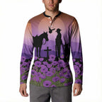 Australia ANZAC Animal Heroes Button Sweatshirt Purple Poppies