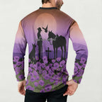 Australia ANZAC Animal Heroes Button Sweatshirt Purple Poppies