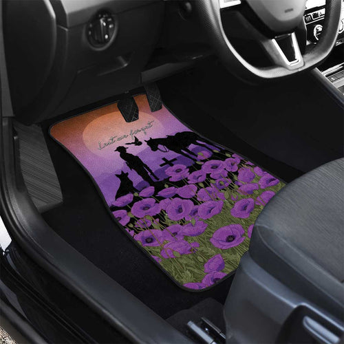Australia ANZAC Animal Heroes Car Mats Purple Poppies
