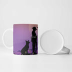 Australia ANZAC Animal Heroes Ceramic Mug Purple Poppies