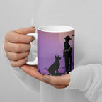 Australia ANZAC Animal Heroes Ceramic Mug Purple Poppies