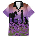 Australia ANZAC Animal Heroes Hawaiian Shirt Purple Poppies