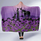 Australia ANZAC Animal Heroes Hooded Blanket Purple Poppies