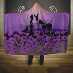 Australia ANZAC Animal Heroes Hooded Blanket Purple Poppies
