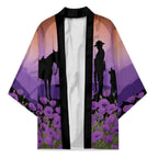 Australia ANZAC Animal Heroes Kimono Purple Poppies
