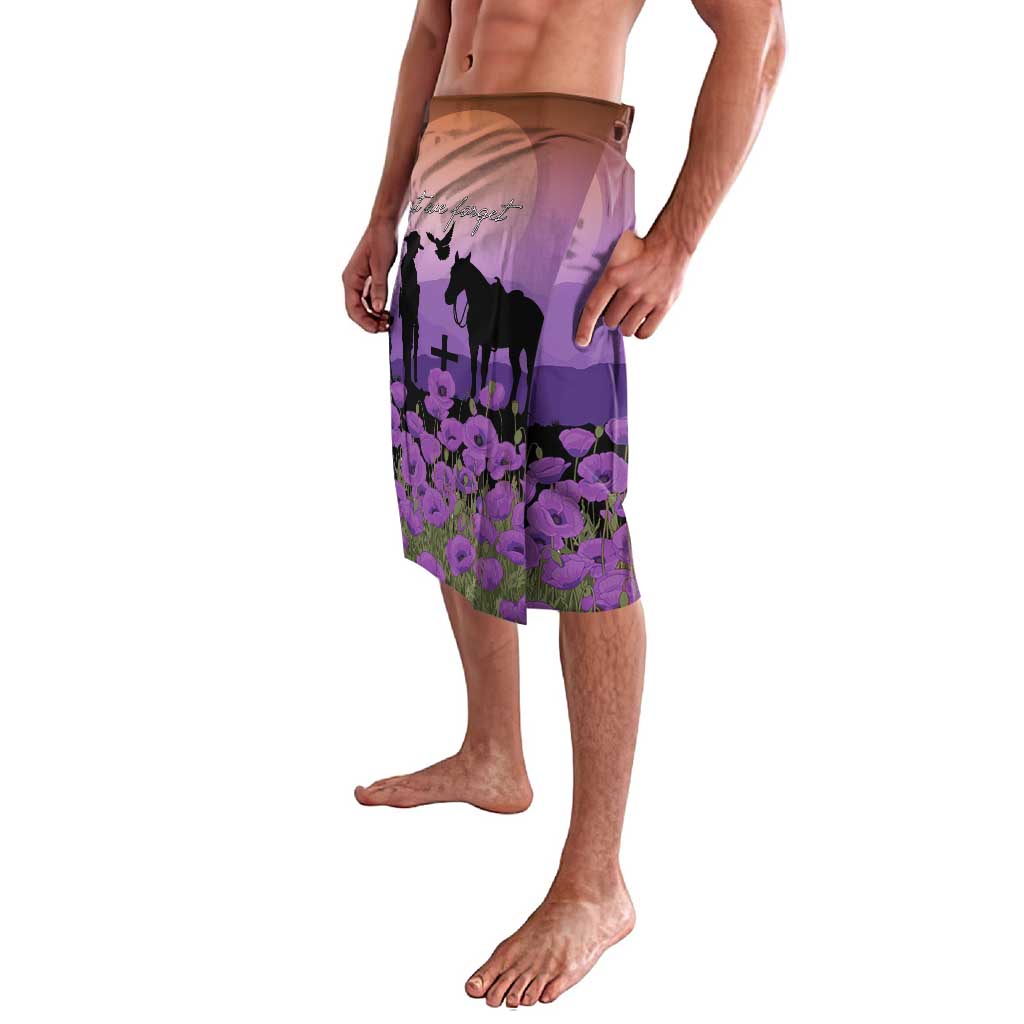 Australia ANZAC Animal Heroes Lavalava Purple Poppies