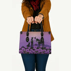 Australia ANZAC Animal Heroes Leather Bag Purple Poppies
