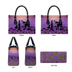 Australia ANZAC Animal Heroes Leather Bag Purple Poppies