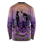 Australia ANZAC Animal Heroes Long Sleeve Shirt Purple Poppies