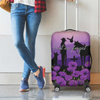 Australia ANZAC Animal Heroes Luggage Cover Purple Poppies
