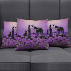 Australia ANZAC Animal Heroes Pillow Cover Purple Poppies