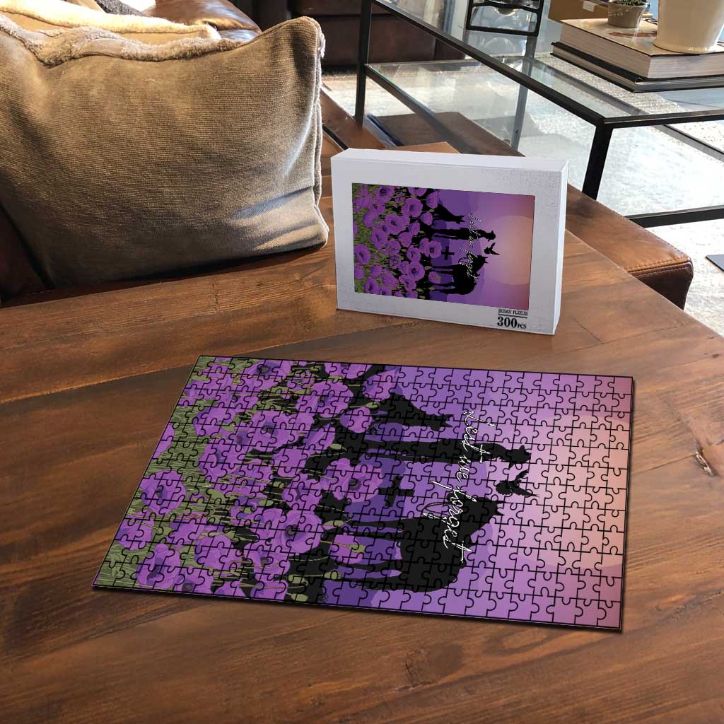 Australia ANZAC Animal Heroes Puzzle Purple Poppies