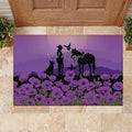 Australia ANZAC Animal Heroes Rubber Doormat Purple Poppies