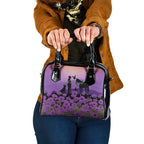 Australia ANZAC Animal Heroes Shoulder Handbag Purple Poppies