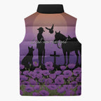 Australia ANZAC Animal Heroes Sleeveless Puffer Jacket Purple Poppies