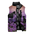 Australia ANZAC Animal Heroes Sleeveless Puffer Jacket Purple Poppies