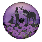 Australia ANZAC Animal Heroes Spare Tire Cover Purple Poppies