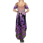 Australia ANZAC Animal Heroes Summer Maxi Dress Purple Poppies