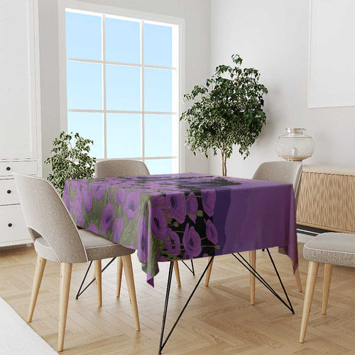 Australia ANZAC Animal Heroes Tablecloth Purple Poppies