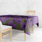 Australia ANZAC Animal Heroes Tablecloth Purple Poppies