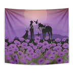 Australia ANZAC Animal Heroes Tapestry Purple Poppies