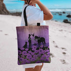 Australia ANZAC Animal Heroes Tote Bag Purple Poppies