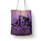 Australia ANZAC Animal Heroes Tote Bag Purple Poppies
