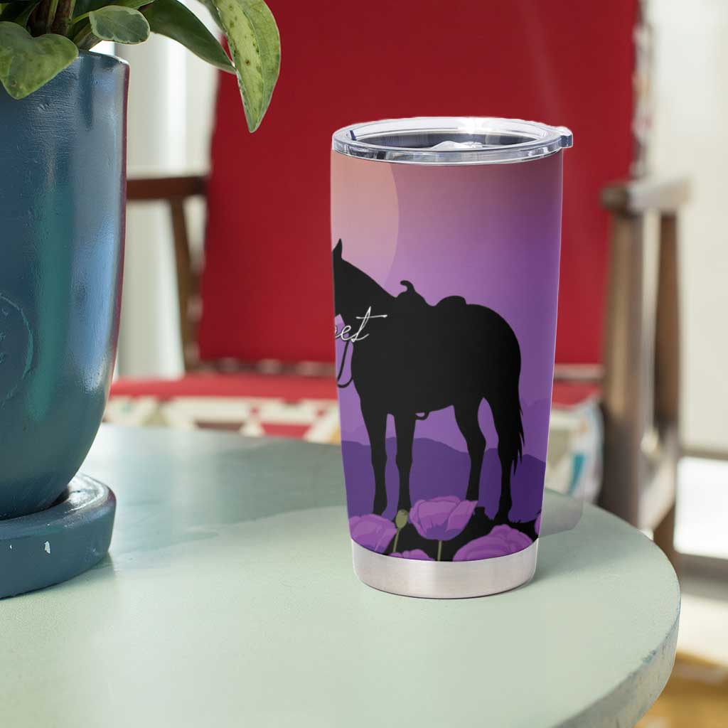 Australia ANZAC Animal Heroes Tumbler Cup Purple Poppies