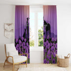 Australia ANZAC Animal Heroes Window Curtain Purple Poppies