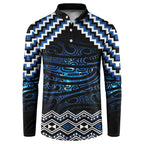 New Zealand Matariki Button Sweatshirt Galaxy Styled Taniko