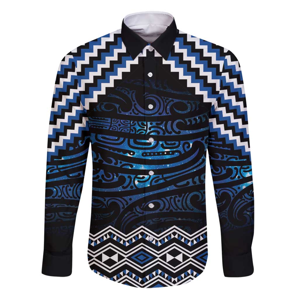 New Zealand Matariki Family Matching Off Shoulder Short Dress and Hawaiian Shirt Galaxy Styled Taniko
