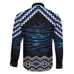 New Zealand Matariki Family Matching Short Sleeve Bodycon Dress and Hawaiian Shirt Galaxy Styled Taniko