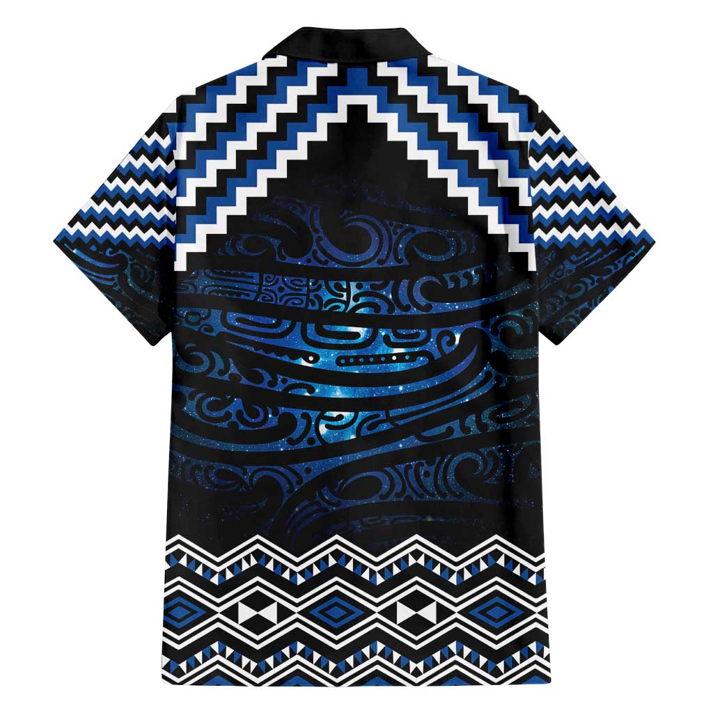 New Zealand Matariki Family Matching Summer Maxi Dress and Hawaiian Shirt Galaxy Styled Taniko