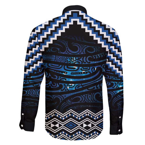 New Zealand Matariki Family Matching Summer Maxi Dress and Hawaiian Shirt Galaxy Styled Taniko